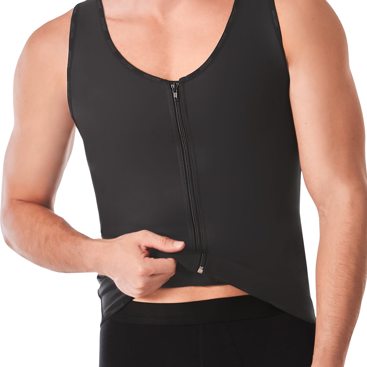 Waist Trainer Vest Zipper Powernet Chery for Men Ann Chery Usa