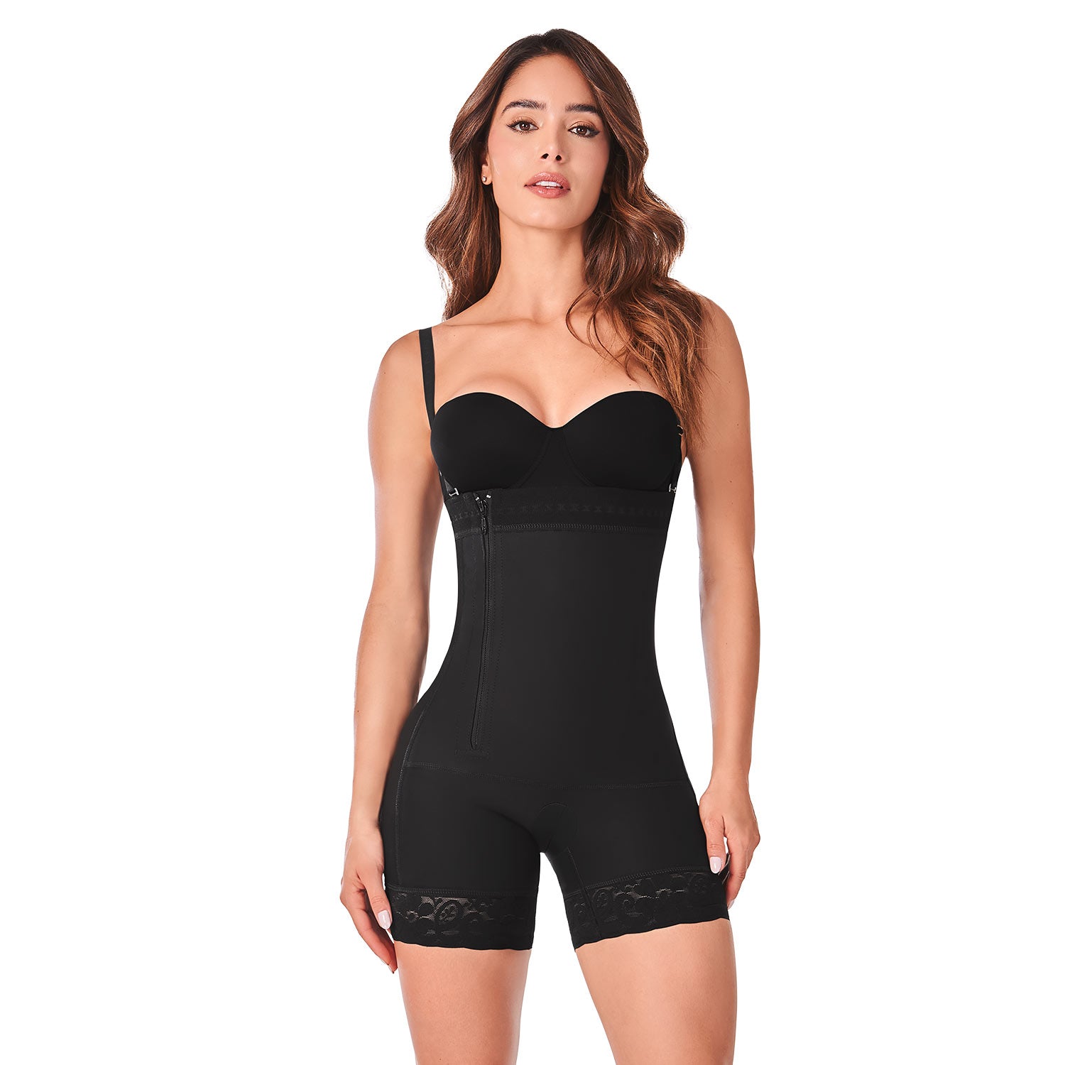 Strapless Faja Shapewear Knee-Length Powernet Alexa for Women